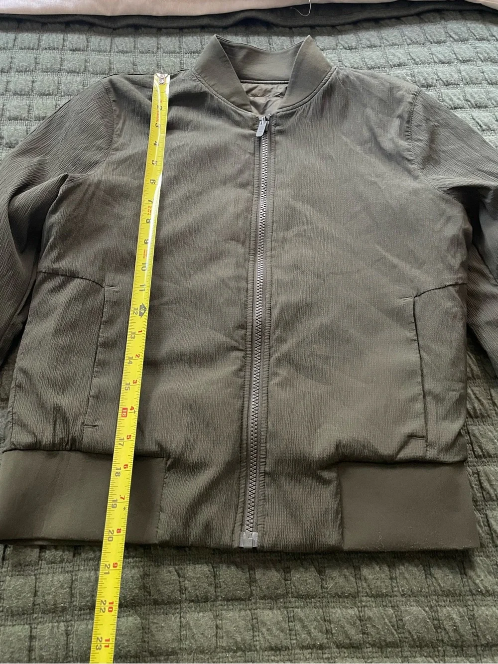Lululemon Non-stop Olive Green Reversible Bomber Jacket 4